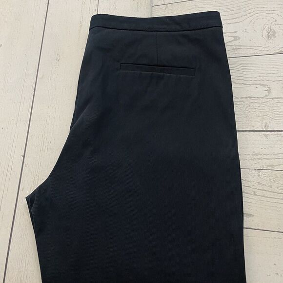 Theory Women's Size 12 Black Corrine Corduroy Flare Wide Leg Pants - Picture 1 of 8